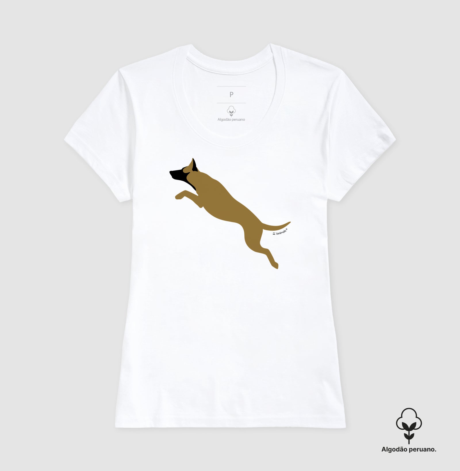 Camiseta INCA SOFT Malinois. Saltando - Perfil