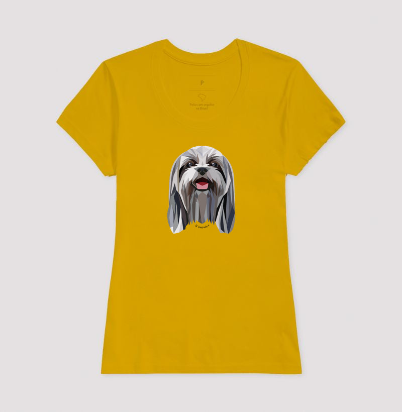 Camiseta Shih Tzu Pelo Longo - Geoma