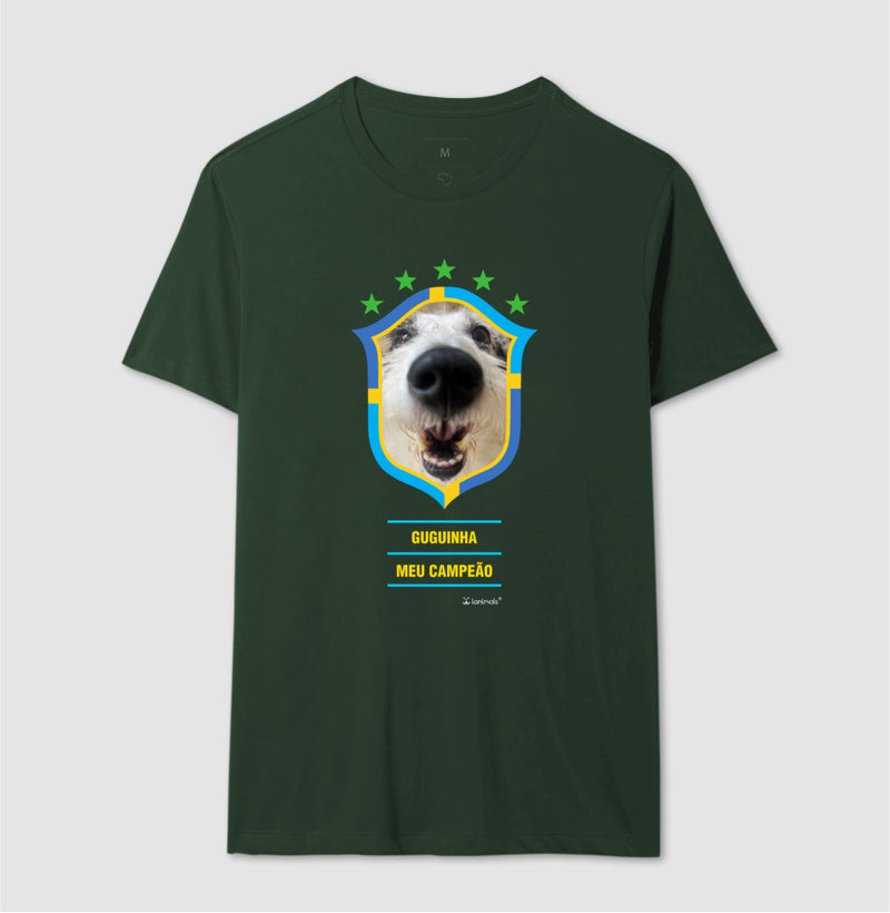 Camiseta Meu Time Pet Brasil - até 9 fotos - Personalizada