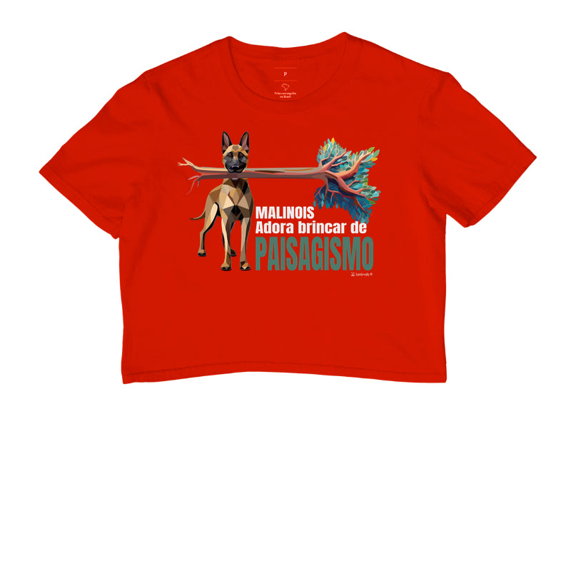 Camiseta Cropped Malinois Paisagismo - Essência