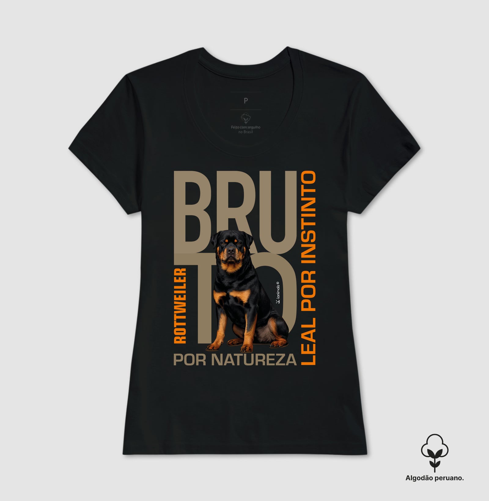 Camiseta INCA SOFT Rottweiler Bruto por Natureza - Essência