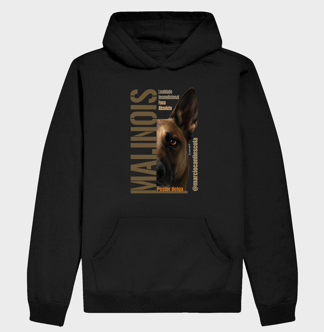 Moletom Malinois Foco - Marcio Canil - Personalizado