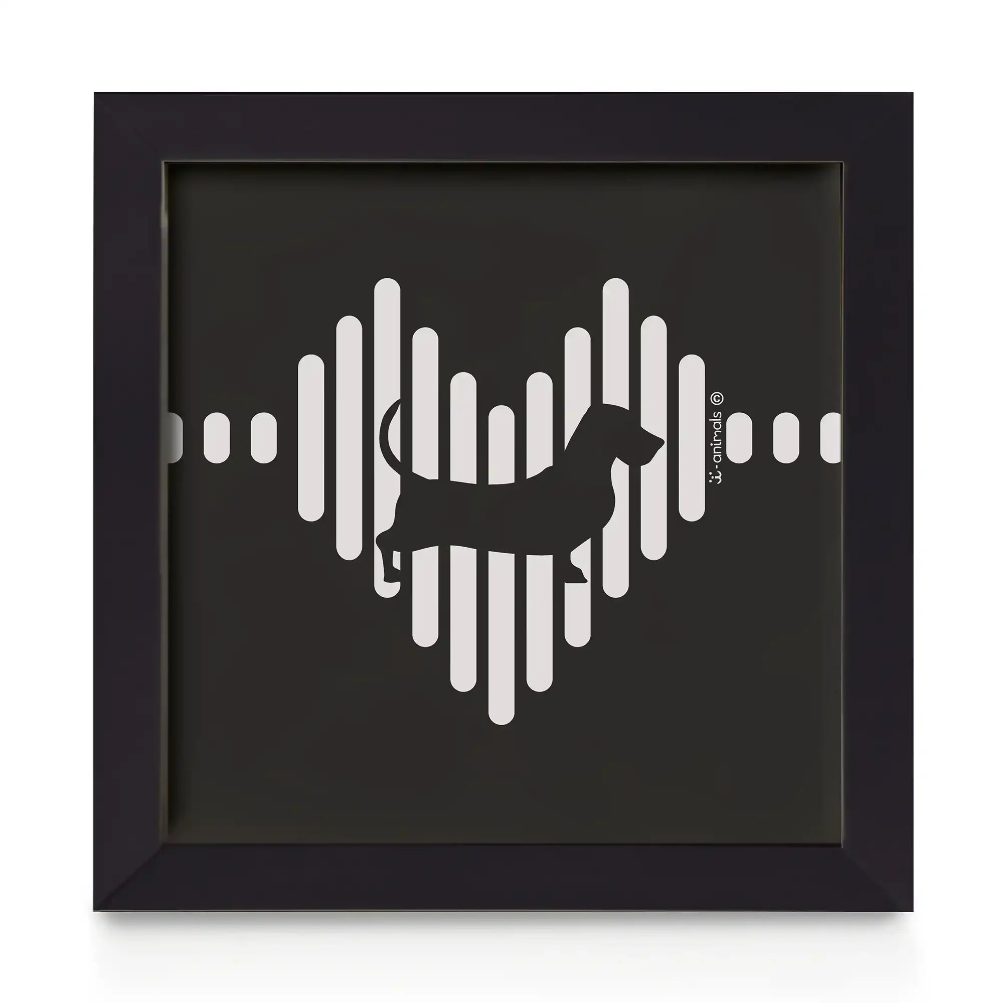 Quadro decorativo Basset Hound - Coração
