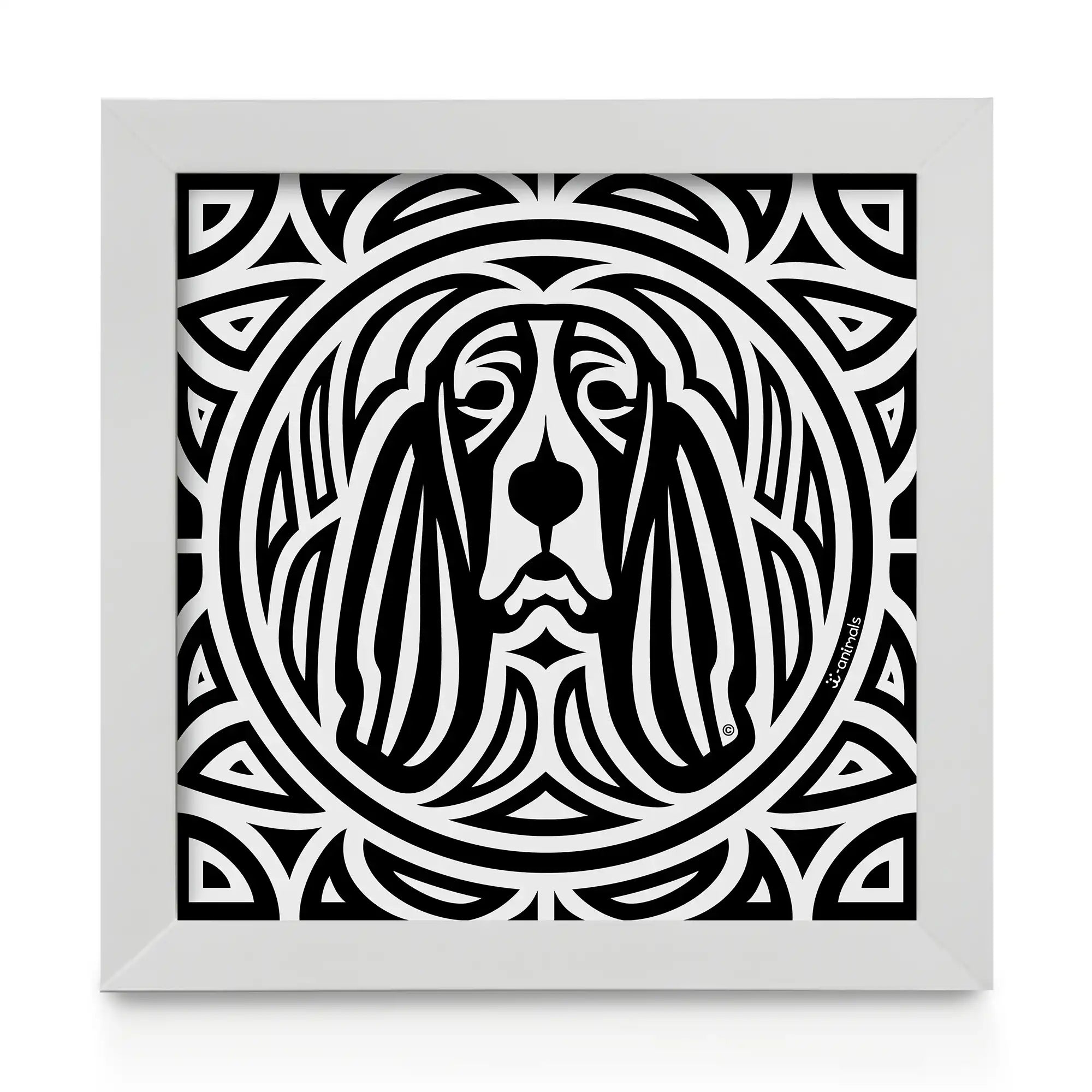 Quadro decorativo Basset Hound - Total - Tribal