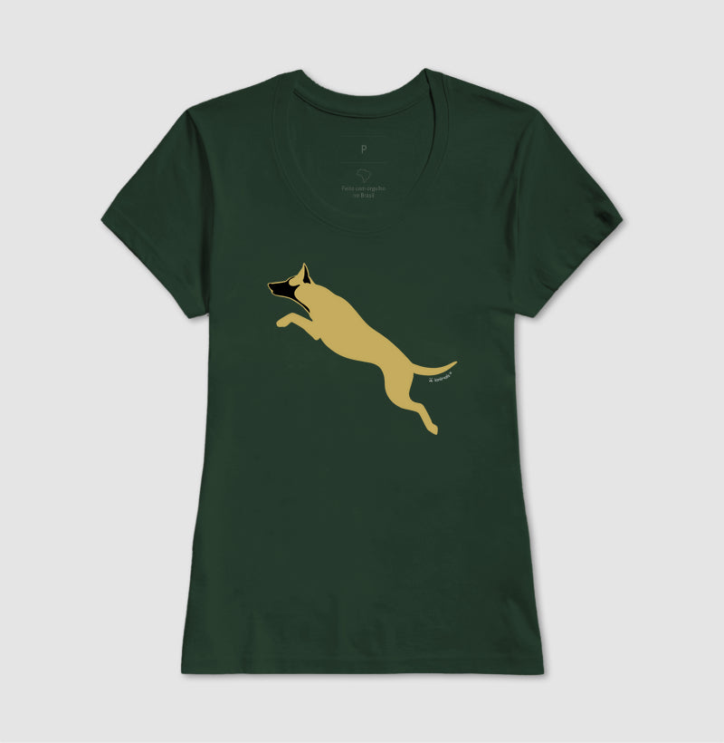 Camiseta Malinois. Saltando - Perfil
