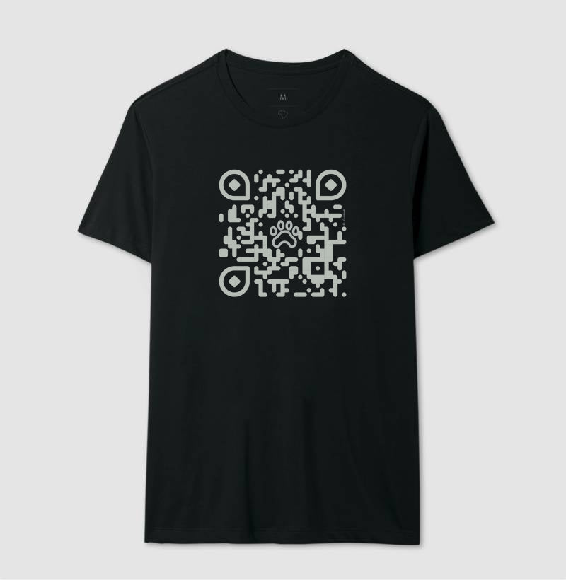 Camiseta Pets, QR Code Declaração de Amor - Coleção AFETO