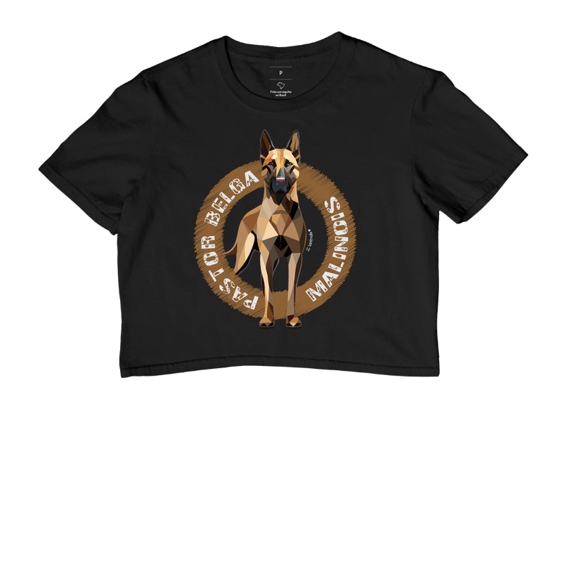 Camiseta Cropped Malinois Raça - Geoma