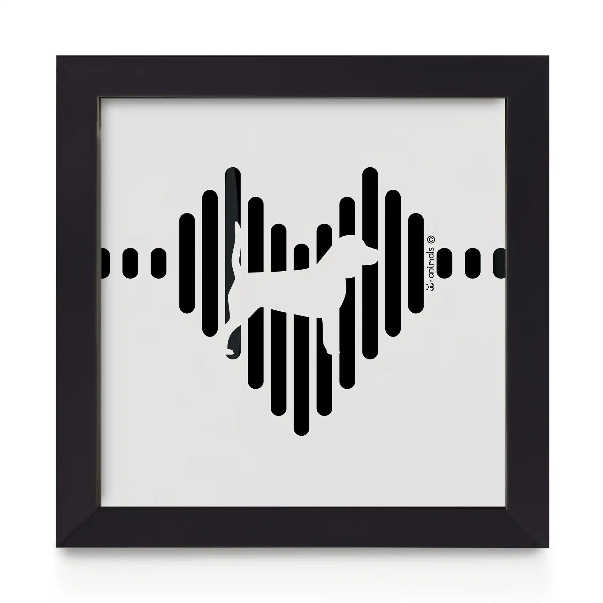 Quadro decorativo Beagle - Coração