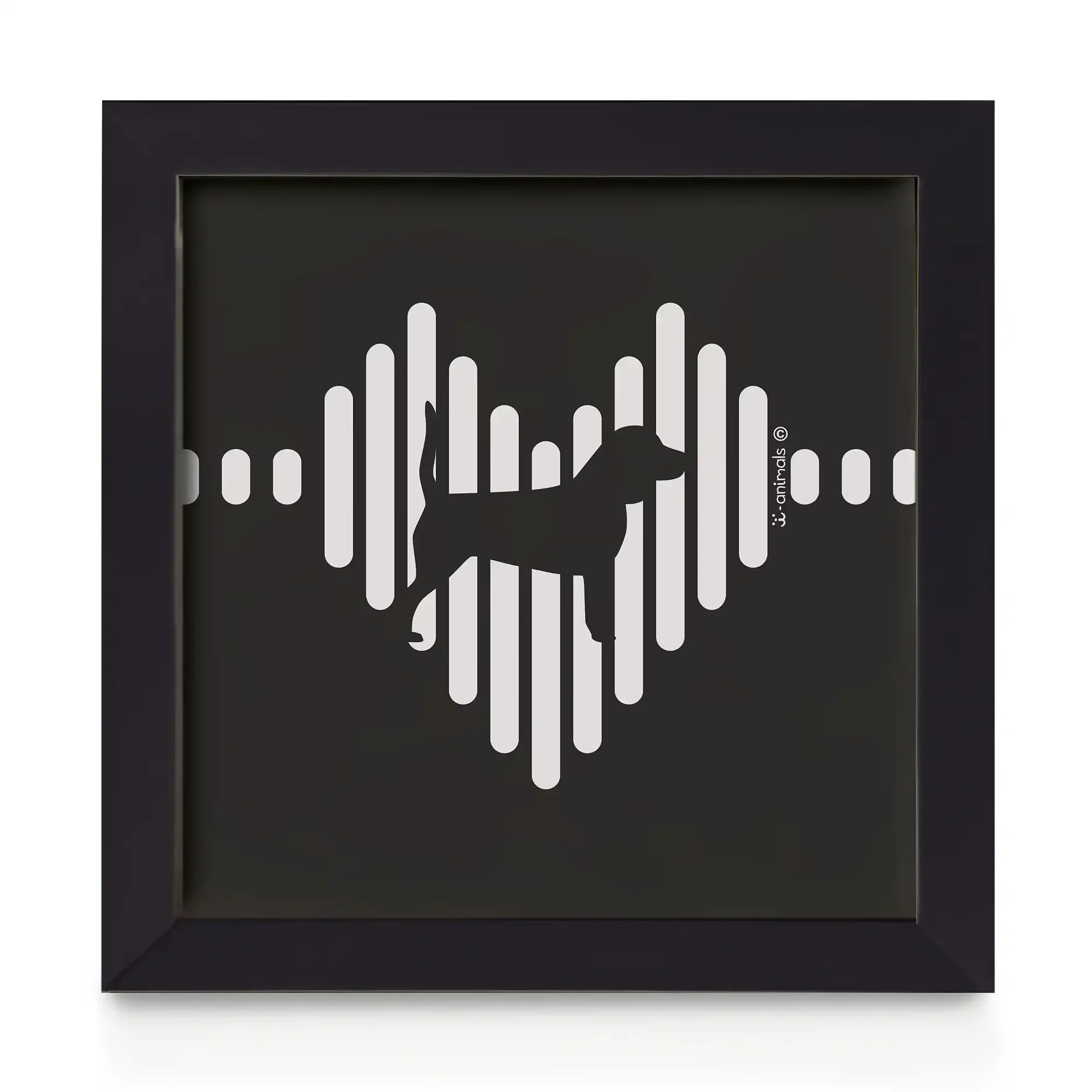 Quadro decorativo Beagle - Coração