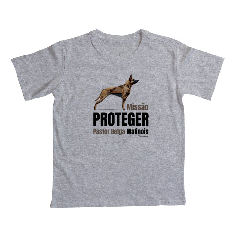 Camiseta Infantil Malinois Missão  Proteger - Essência