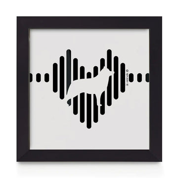 Quadro decorativo Border Collie - Coração