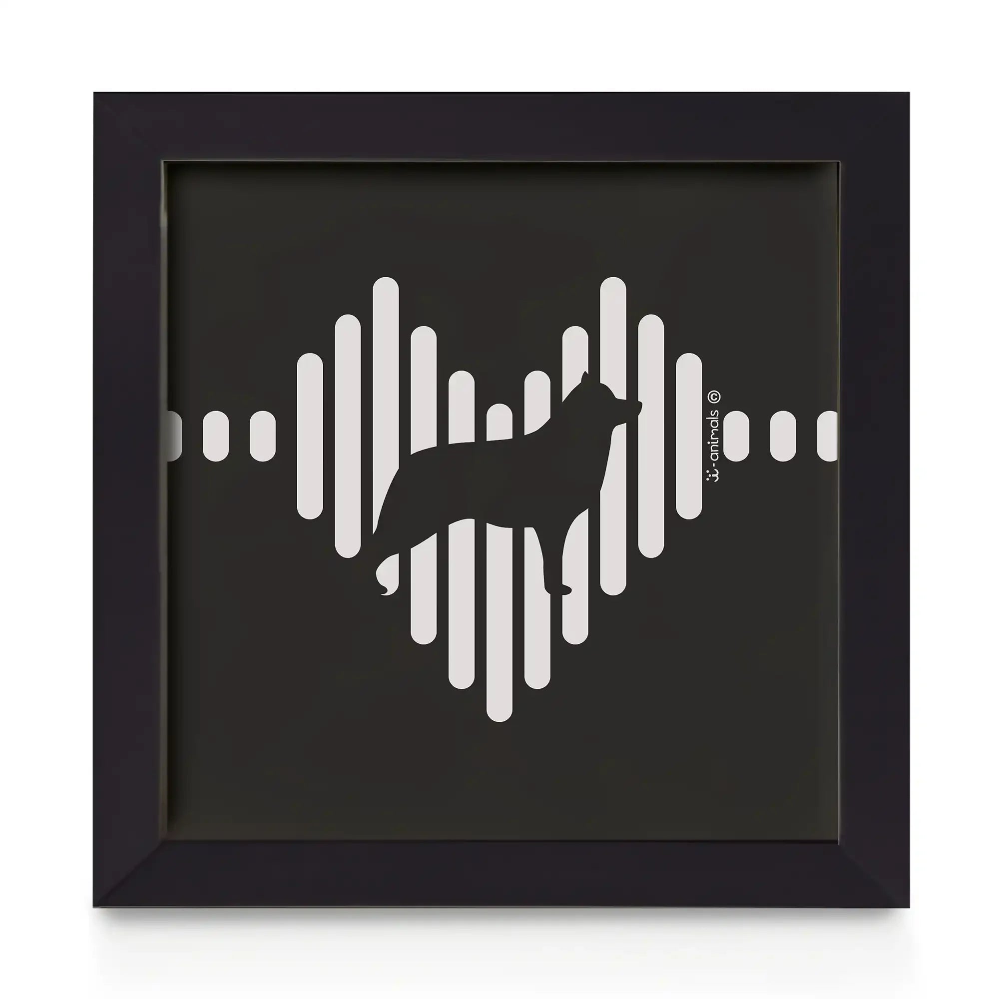 Quadro decorativo Border Collie - Coração