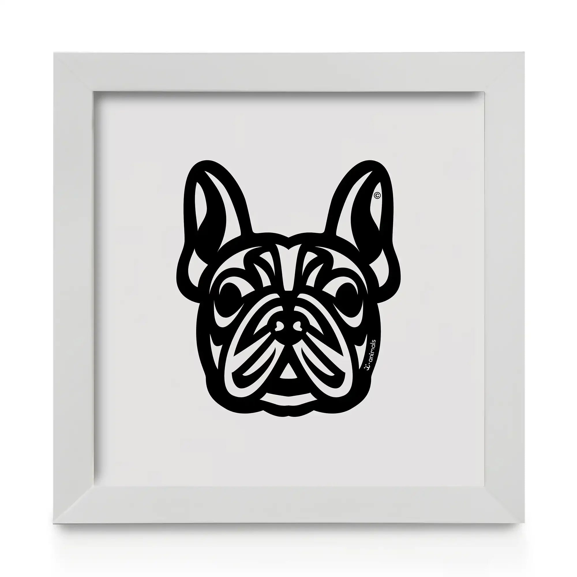 Quadro decorativo Buldogue Francês - Tribal