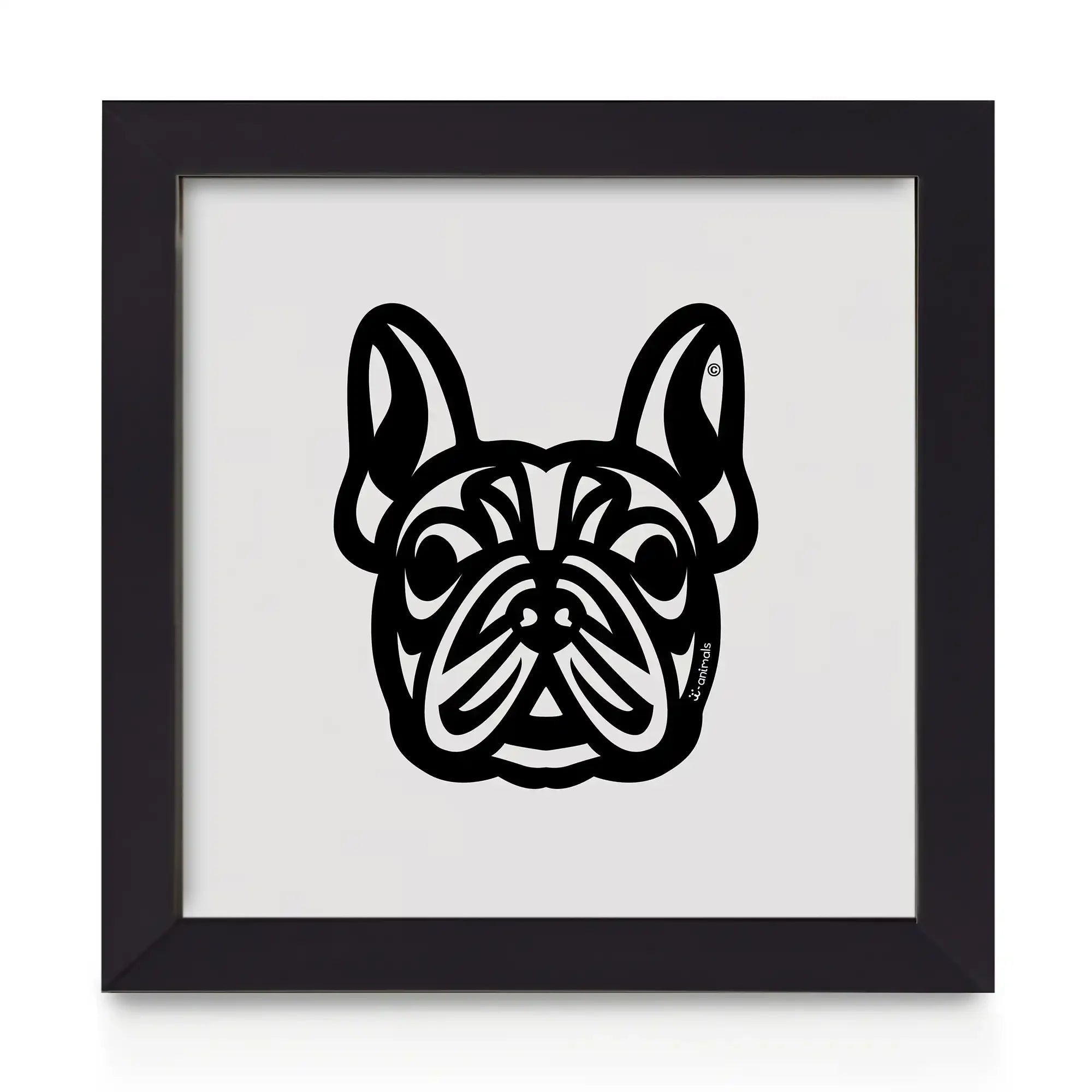 Quadro decorativo Buldogue Francês - Tribal
