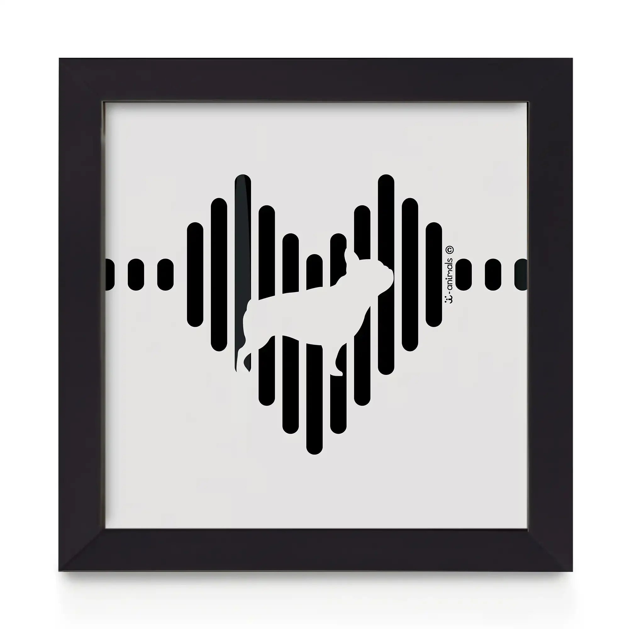 Quadro decorativo Buldogue Francês - Coração