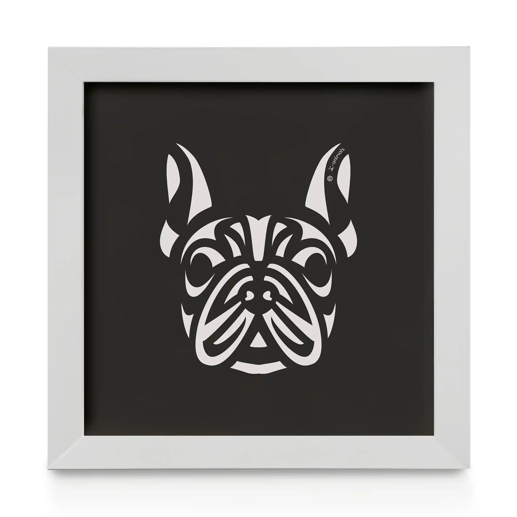 Quadro decorativo Buldogue Francês - Tribal