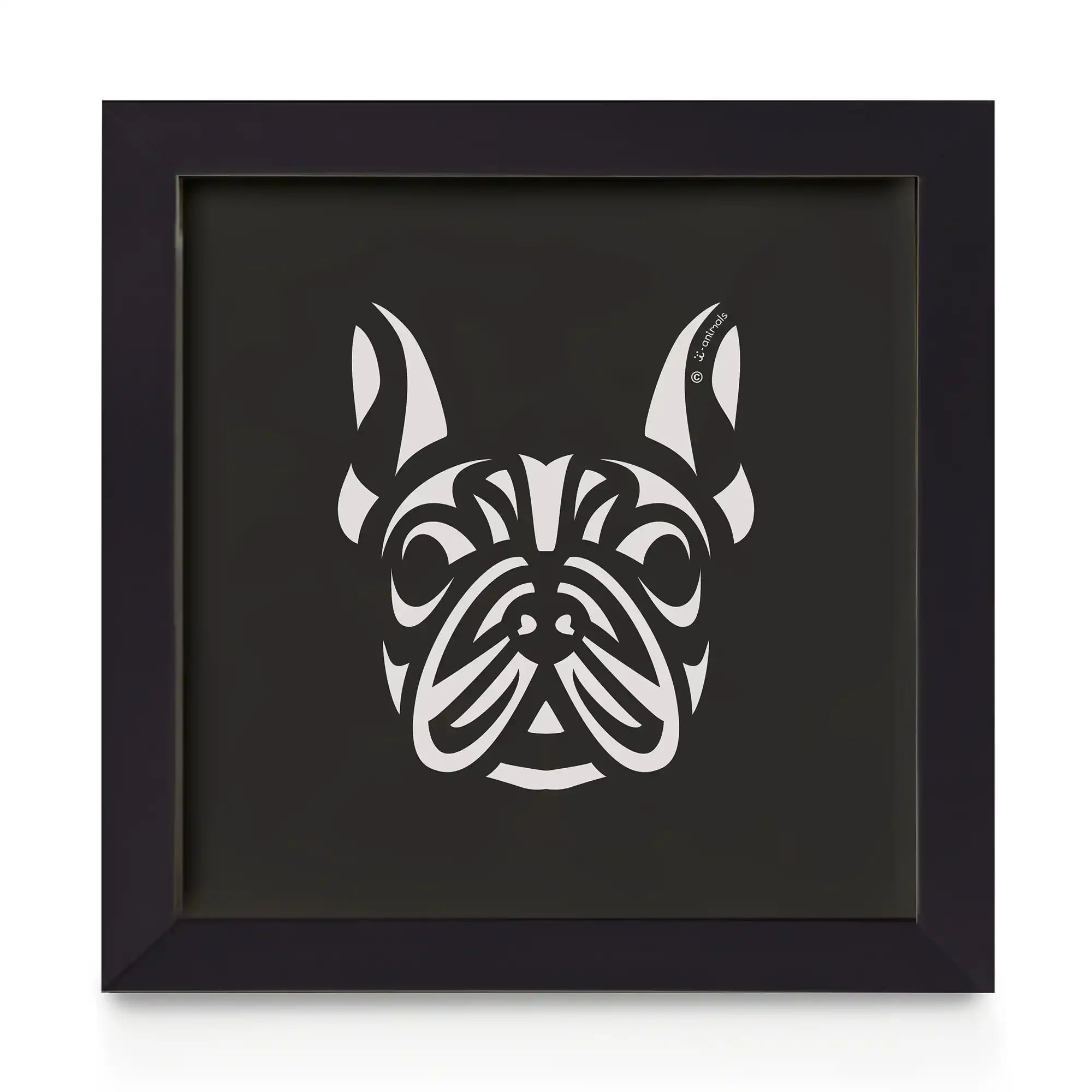 Quadro decorativo Buldogue Francês - Tribal