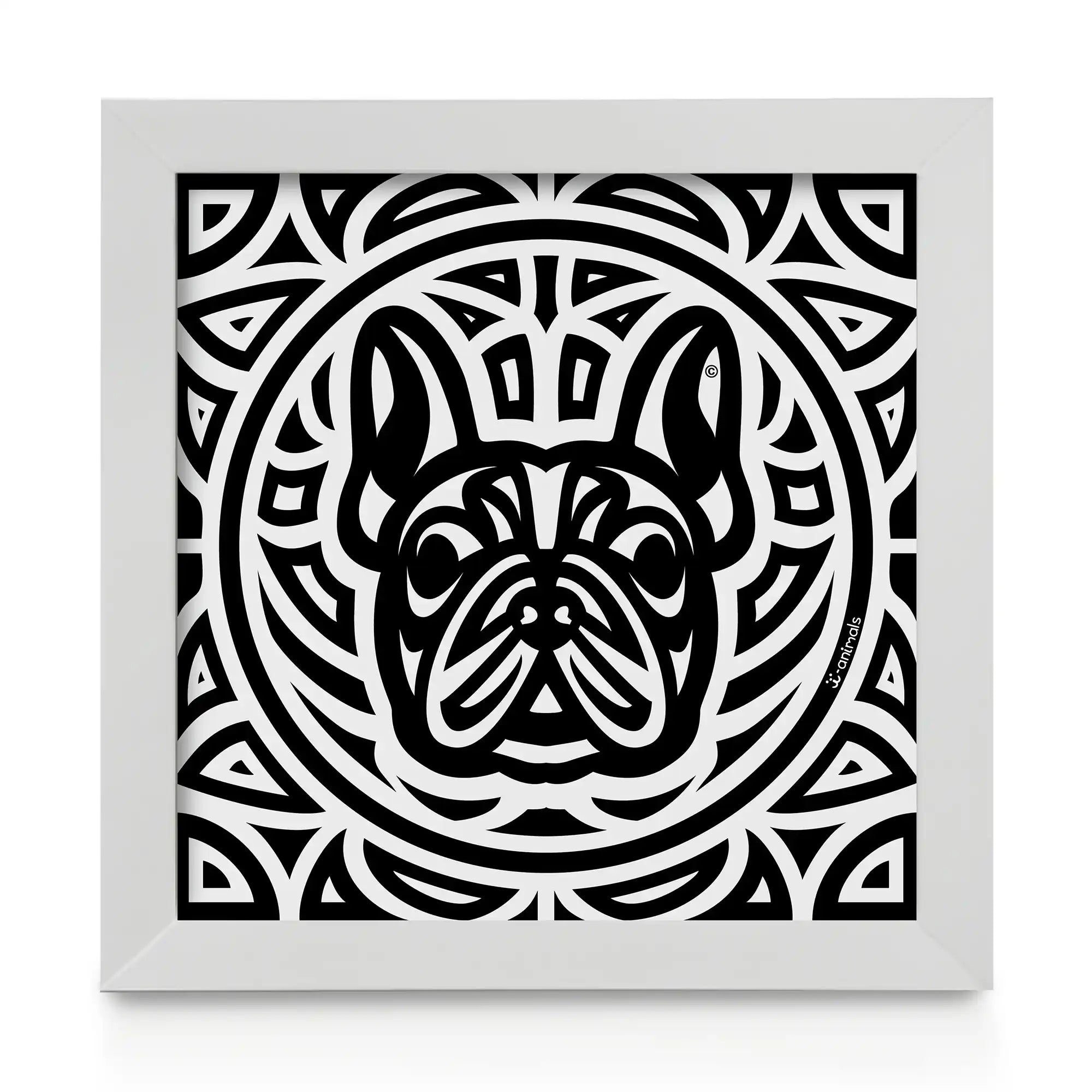 Quadro decorativo Buldogue Francês - Total - Tribal