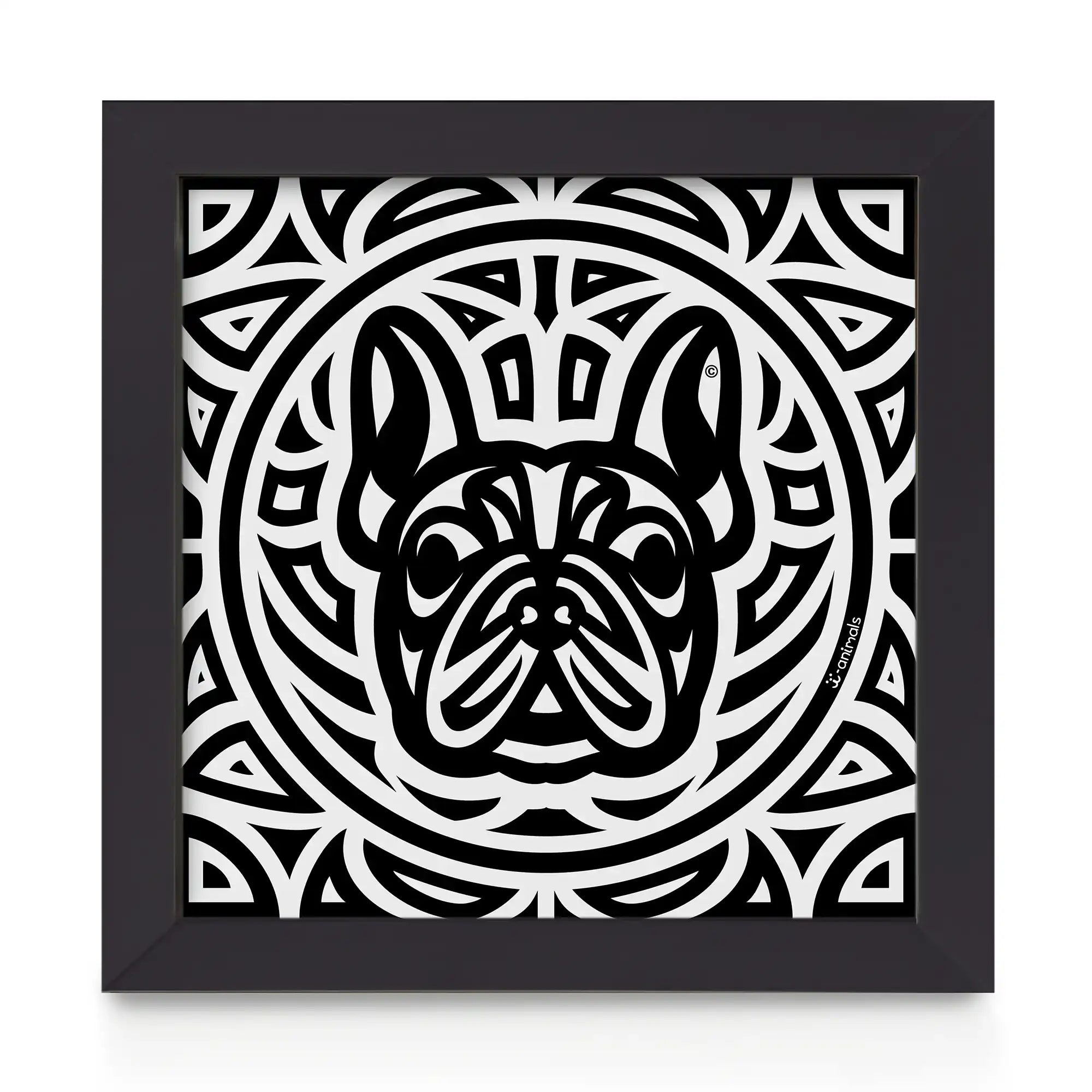 Quadro decorativo Buldogue Francês - Total - Tribal