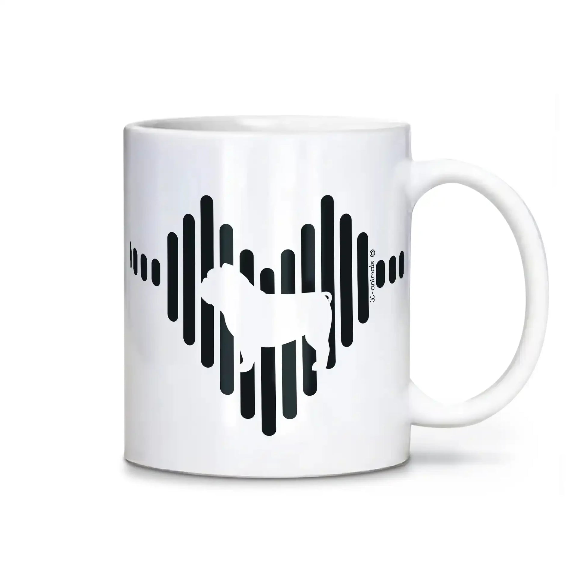 Caneca Buldogue Inglês - Coração i-animals