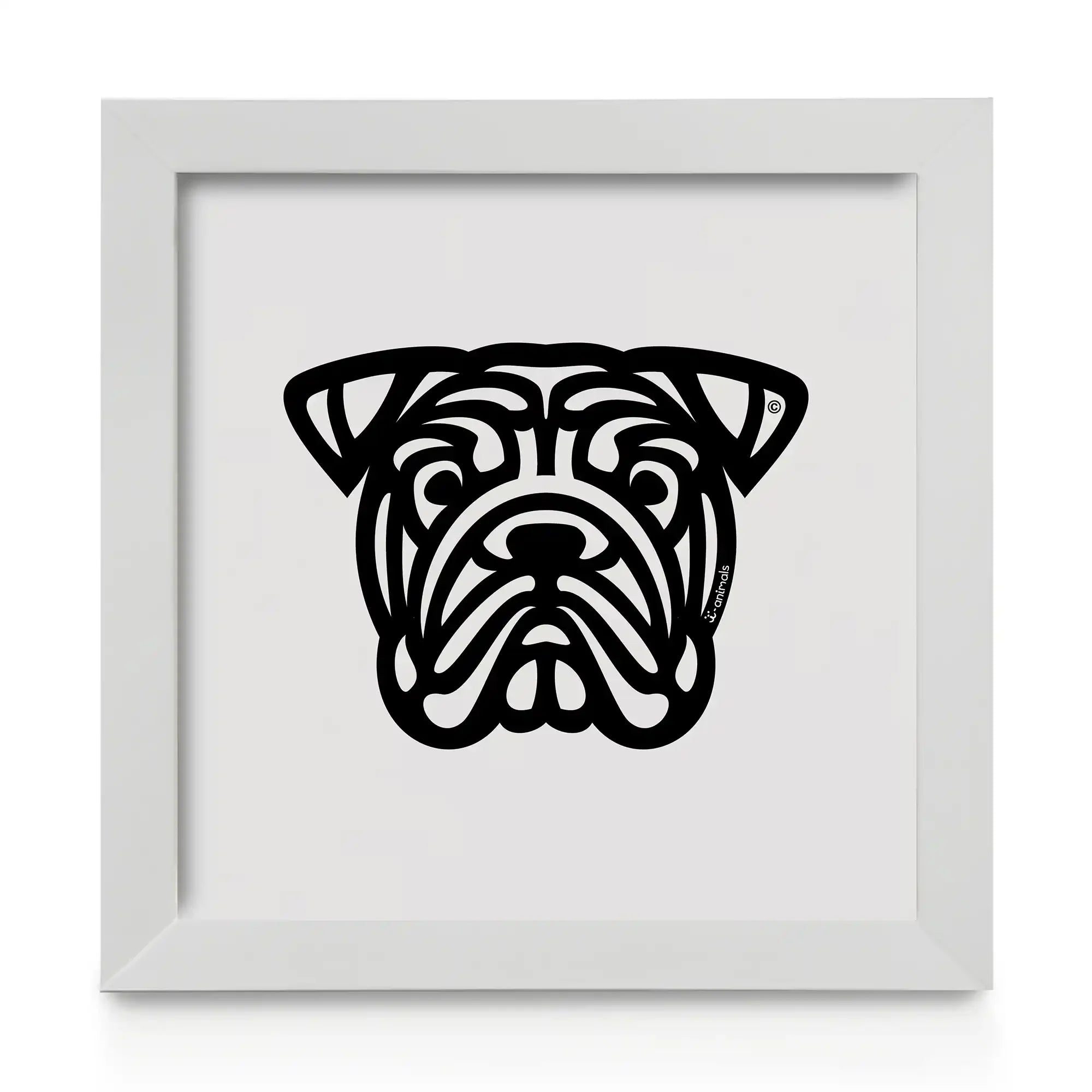 Quadro decorativo Buldogue Ingles - Tribal