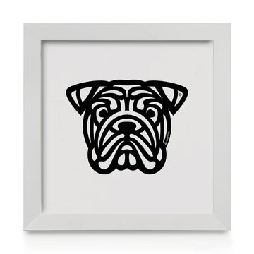 Quadro decorativo Buldogue Ingles - Tribal