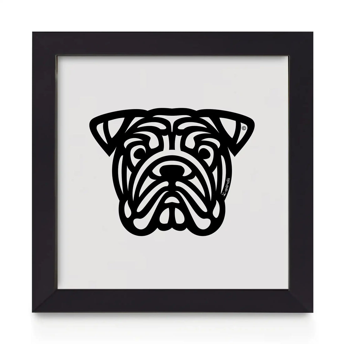 Quadro decorativo Buldogue Ingles - Tribal
