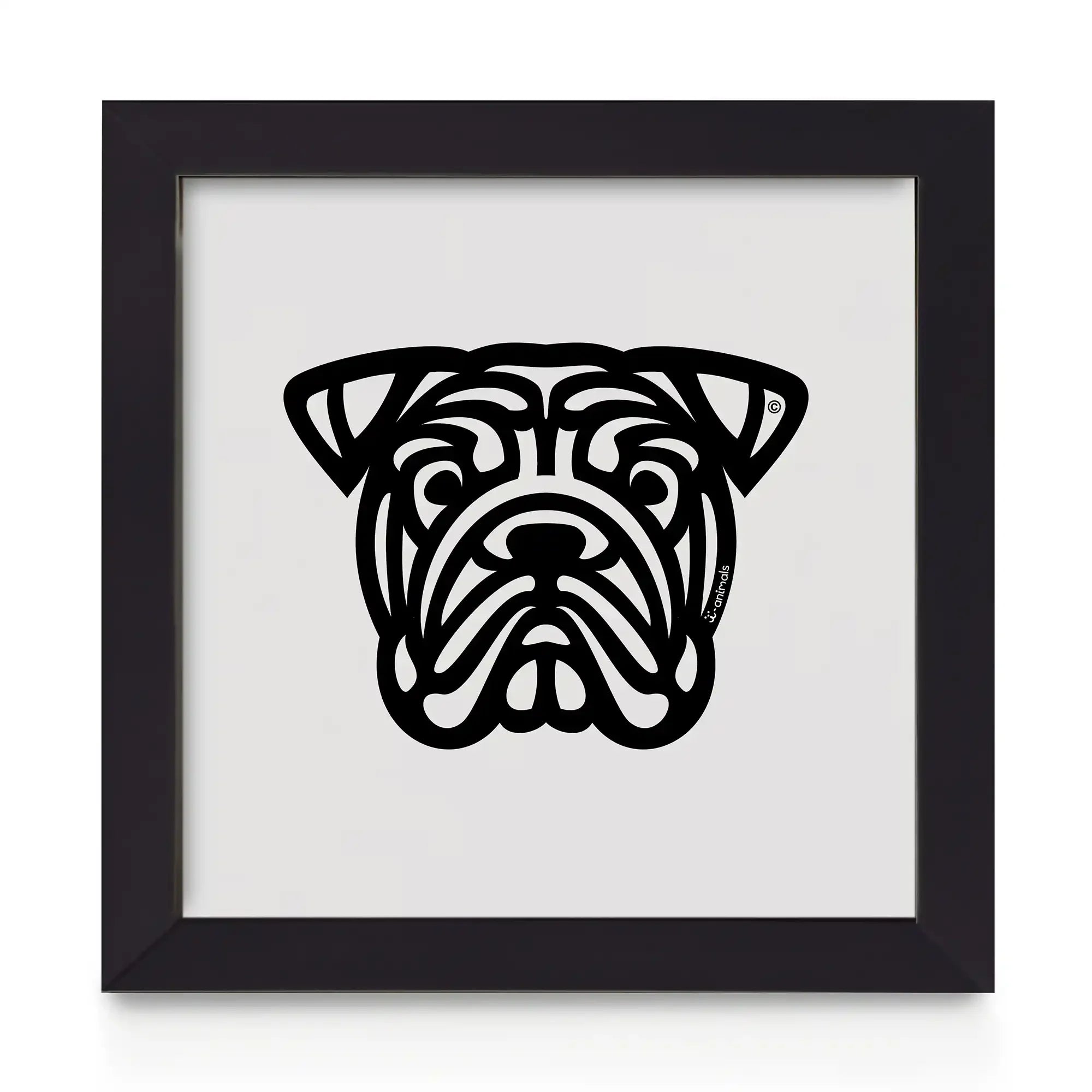 Quadro decorativo Buldogue Ingles - Tribal