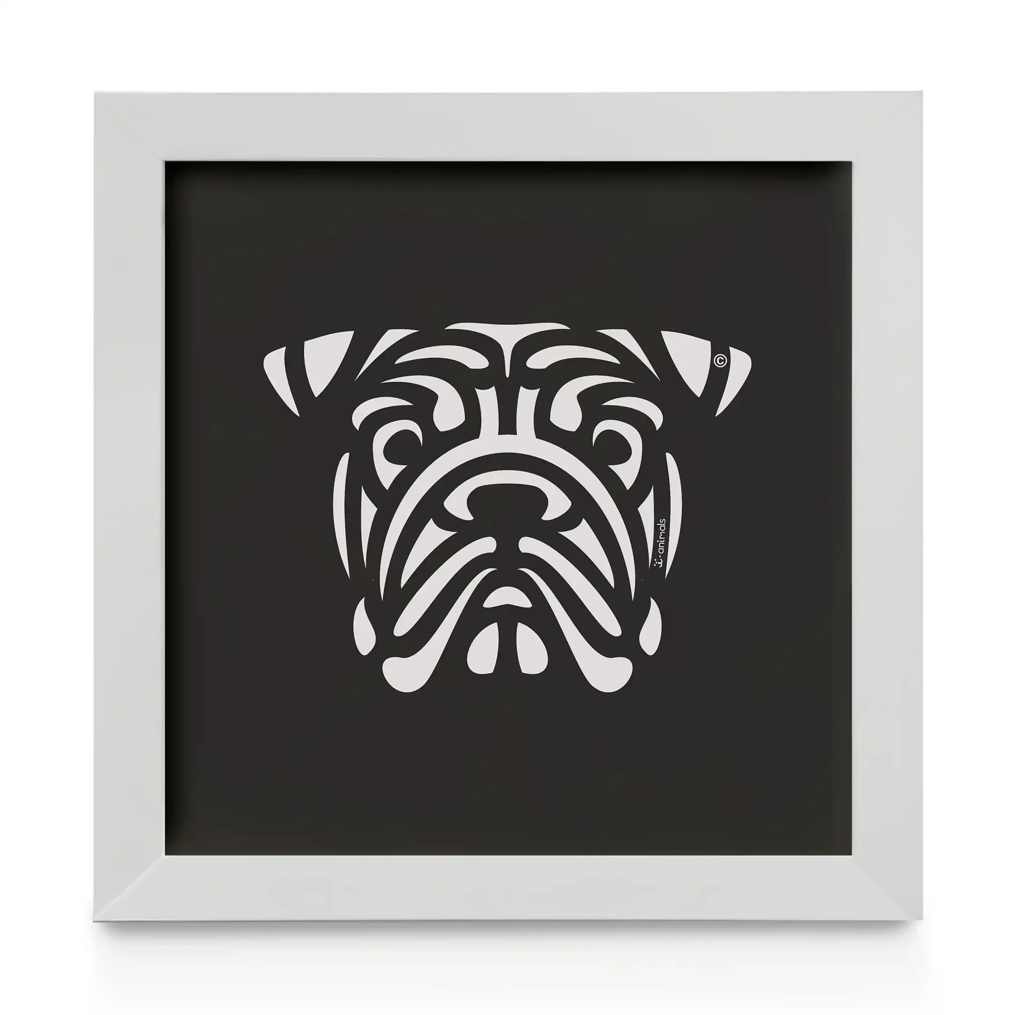 Quadro decorativo Buldogue Ingles - Tribal