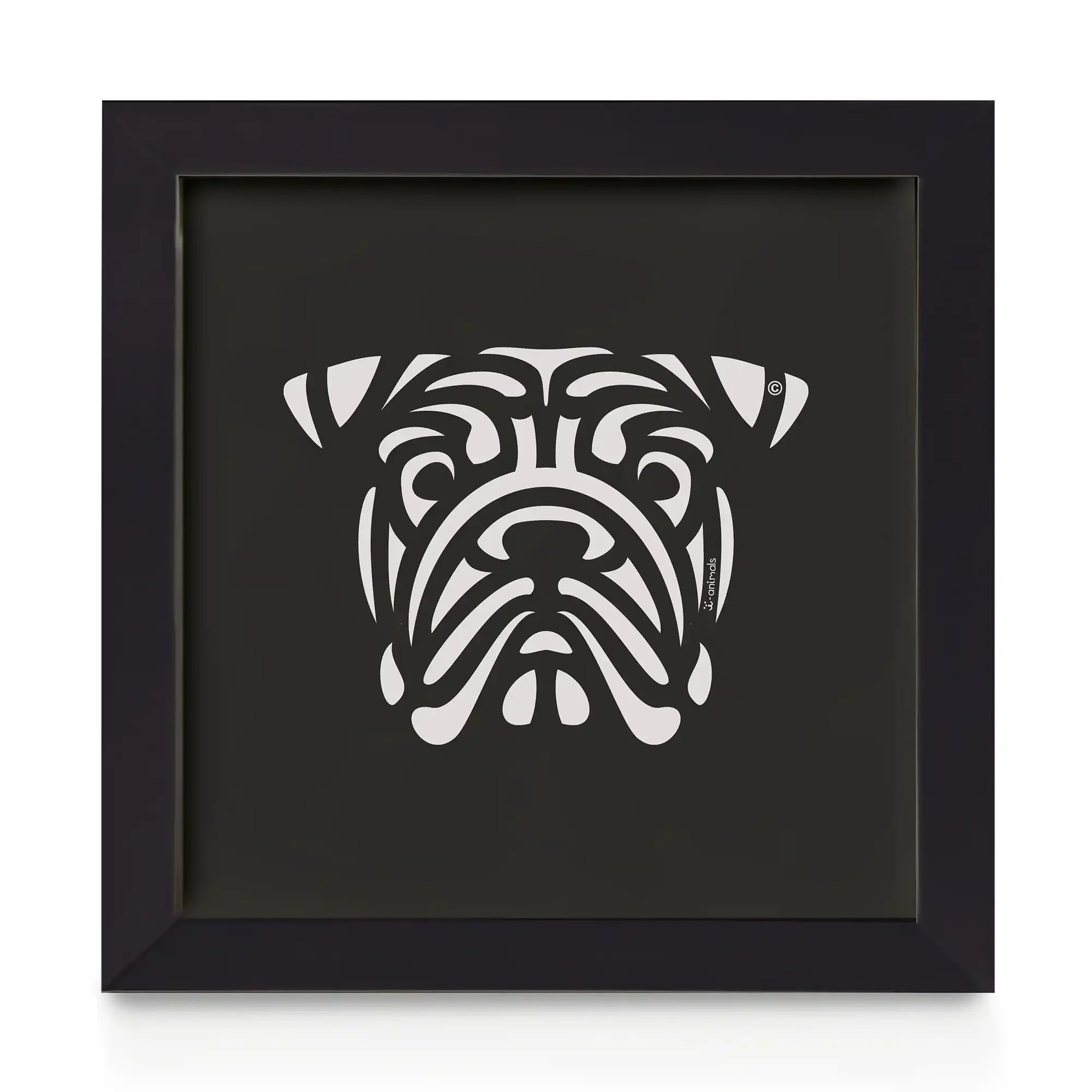 Quadro decorativo Buldogue Ingles - Tribal