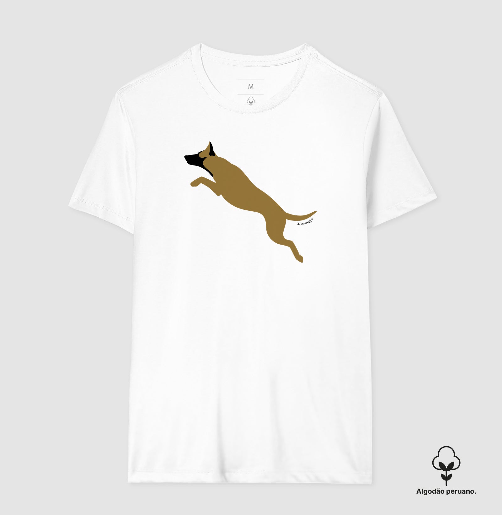 Camiseta INCA SOFT Malinois. Saltando - Perfil