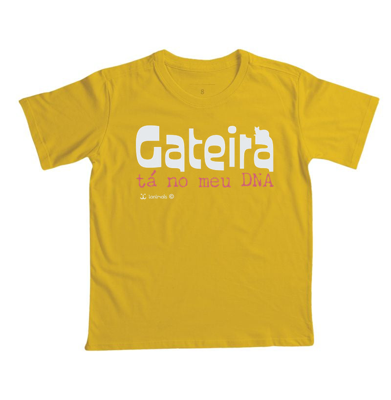 Camiseta Infantil Gateira Tá no meu DNA - Afeto
