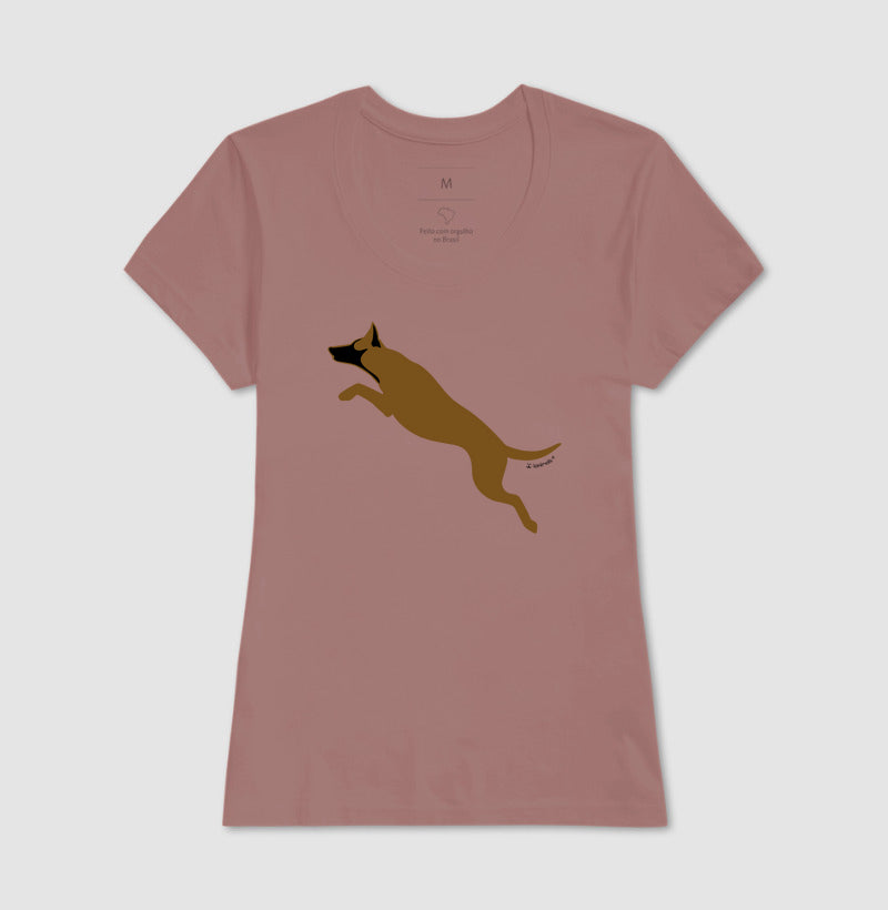 Camiseta Malinois. Saltando - Perfil