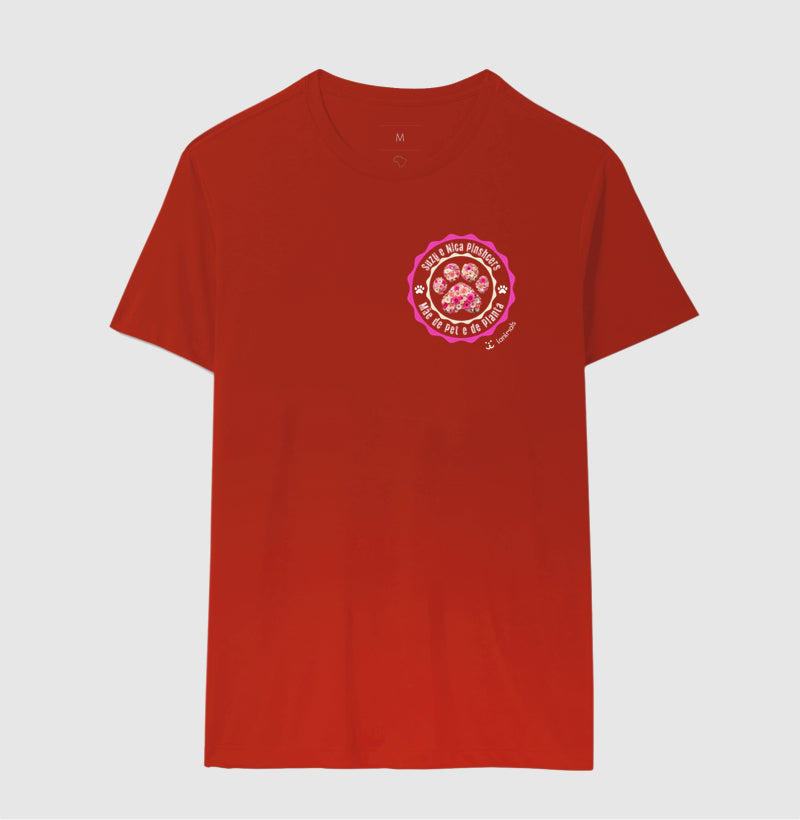 Camiseta Pata Floral com Nome do Pet - Personalizada