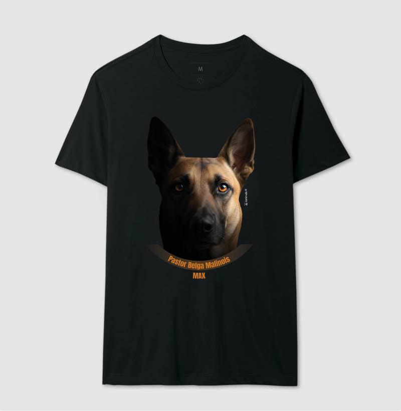 Camiseta Malinois Face - MAX - Personalizada