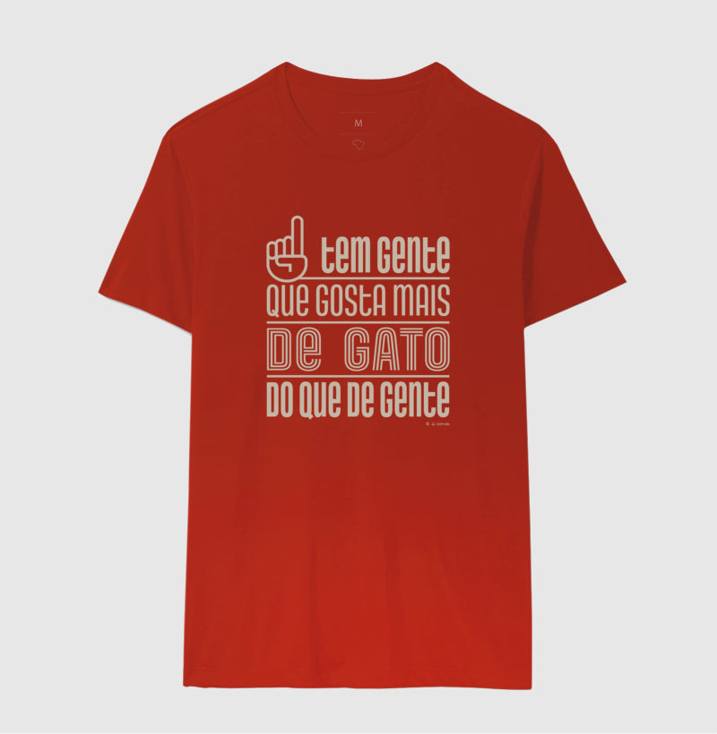 Camiseta Tem Gente que gosta mais de Gato - Coleção AFETO