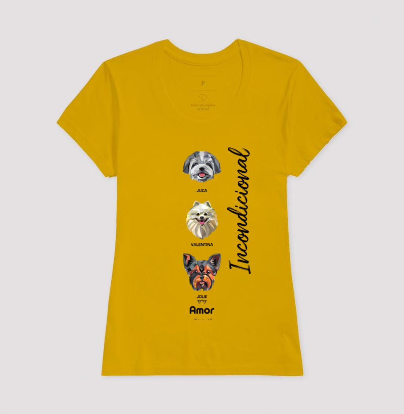 Camiseta Geoma de 1 a 9 Cães  - Personalizada