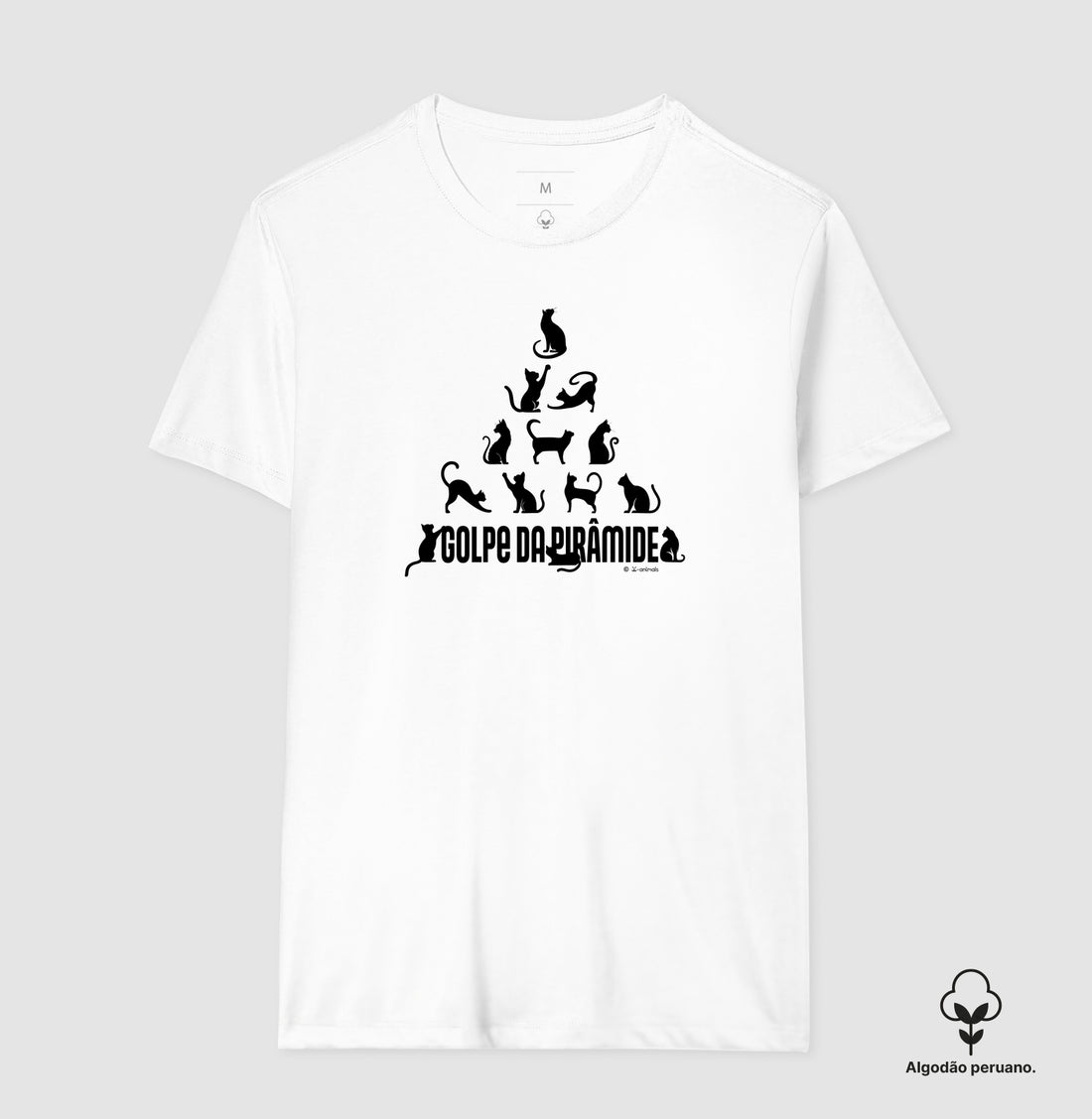 Camiseta “INCA SOFT” Gato, Golpe da Pirâmide - Coleção AFETO