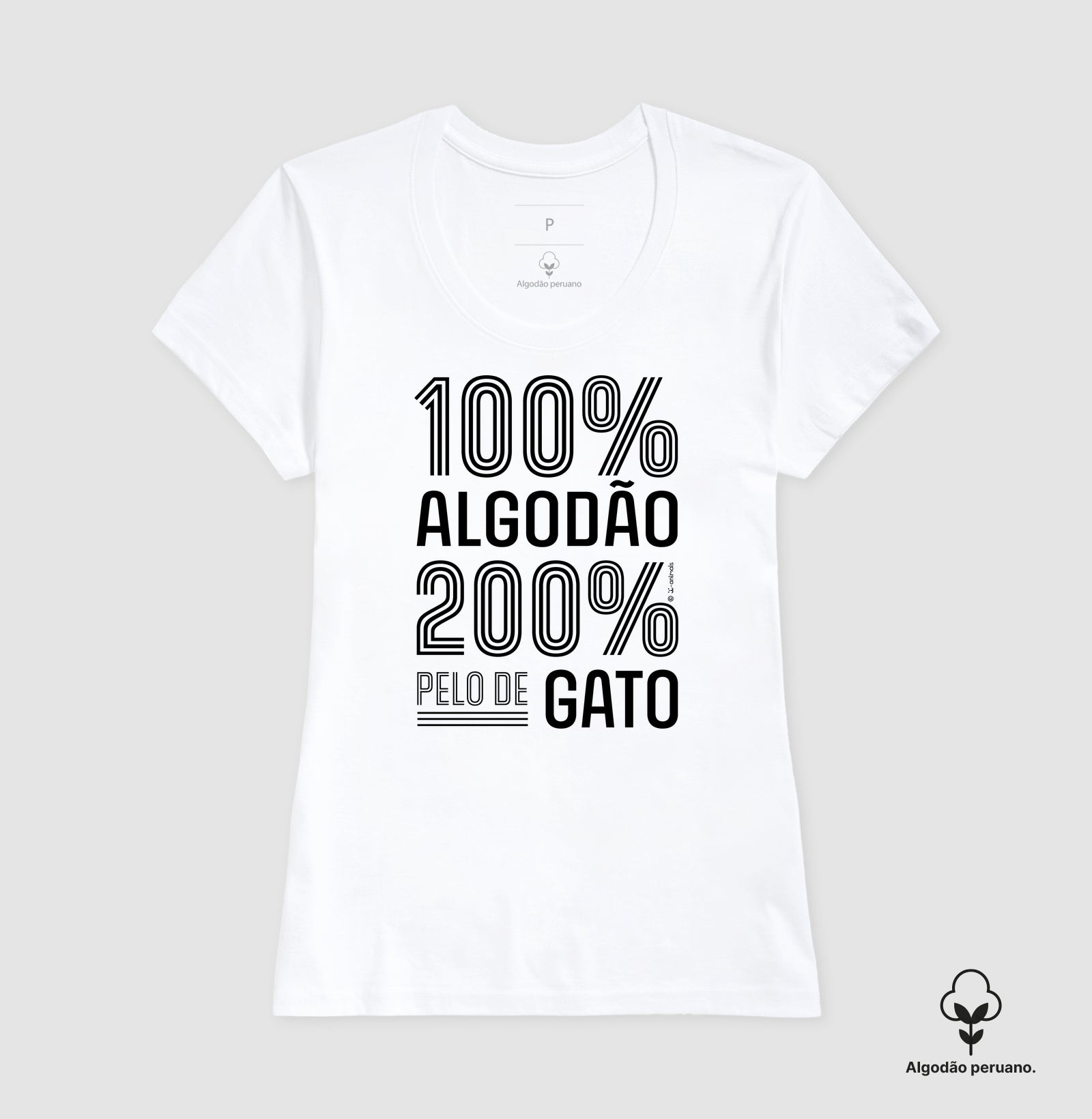 Camiseta “INCA SOFT” 200% pelo de Gato - Coleção AFETO