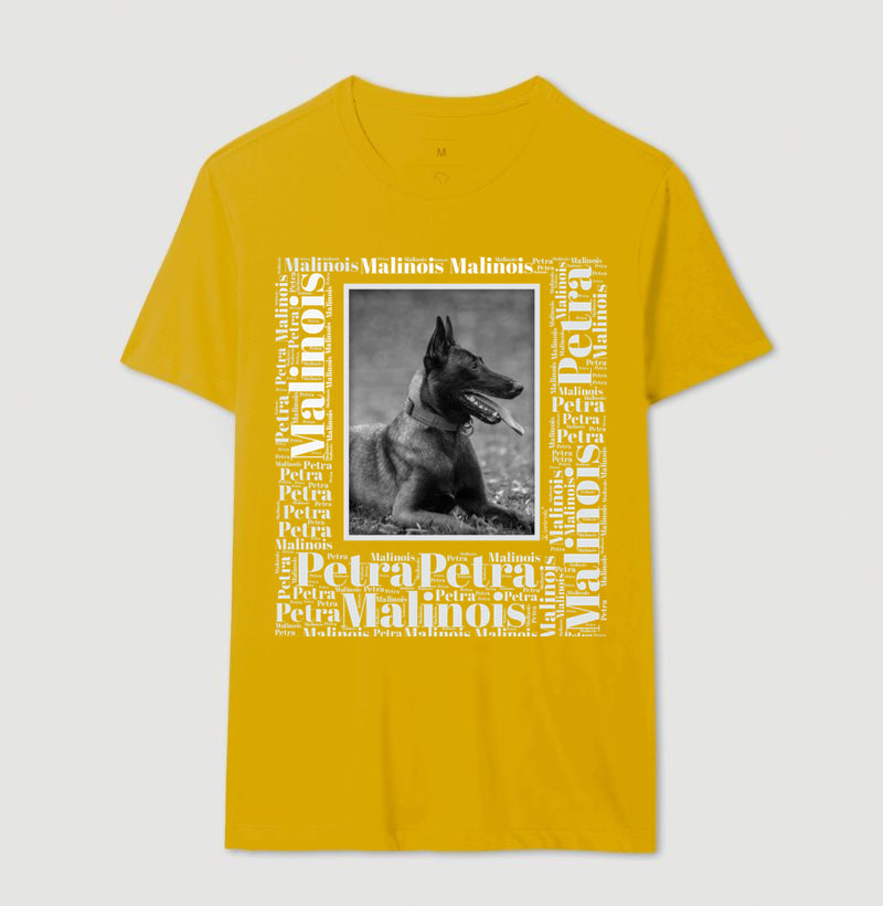 Camiseta Quadro Foto Pet - Nuvem de Palavras - Personalizada