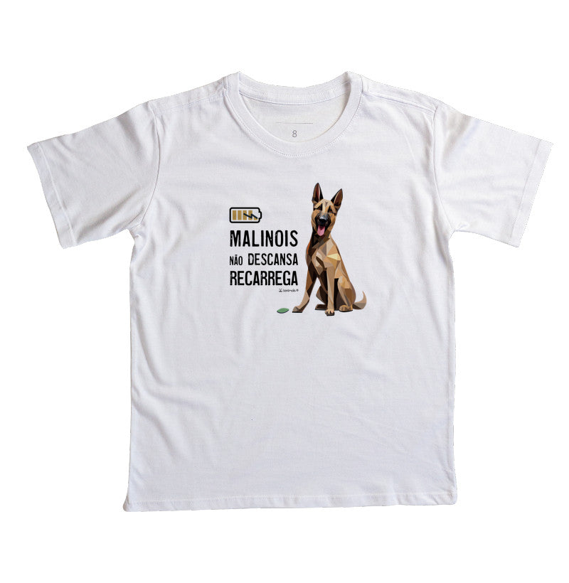 Camiseta Infantil Malinois Não Descansa - Essência