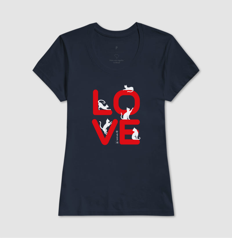 Camiseta Love Cat - Afeto