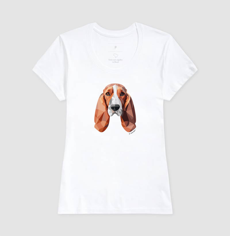 Camiseta Basset Hound - Coleção Geoma