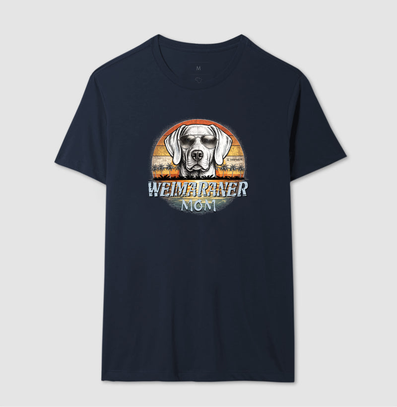 Camiseta Weimaraner MOM Sunset Vintage - Família