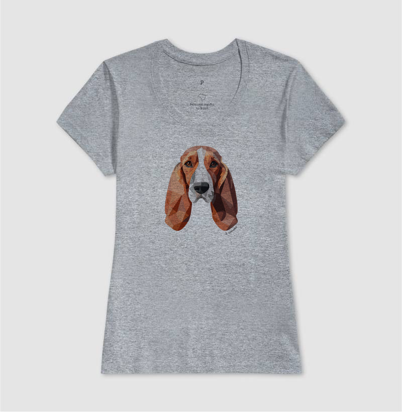 Camiseta Basset Hound - Coleção Geoma