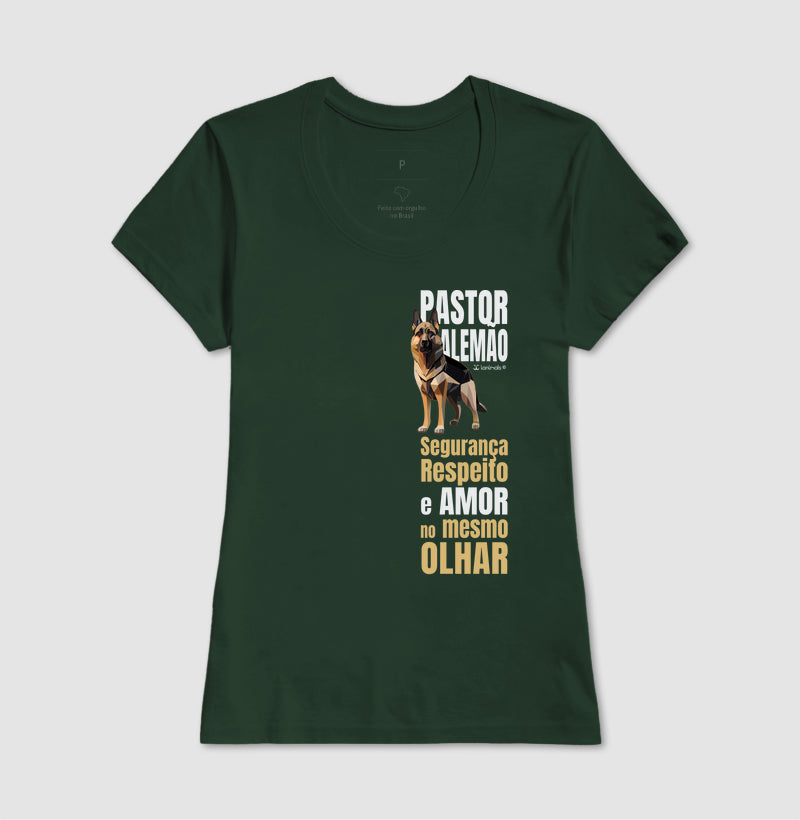 Camiseta Pastor Alemão Olhar - Essência