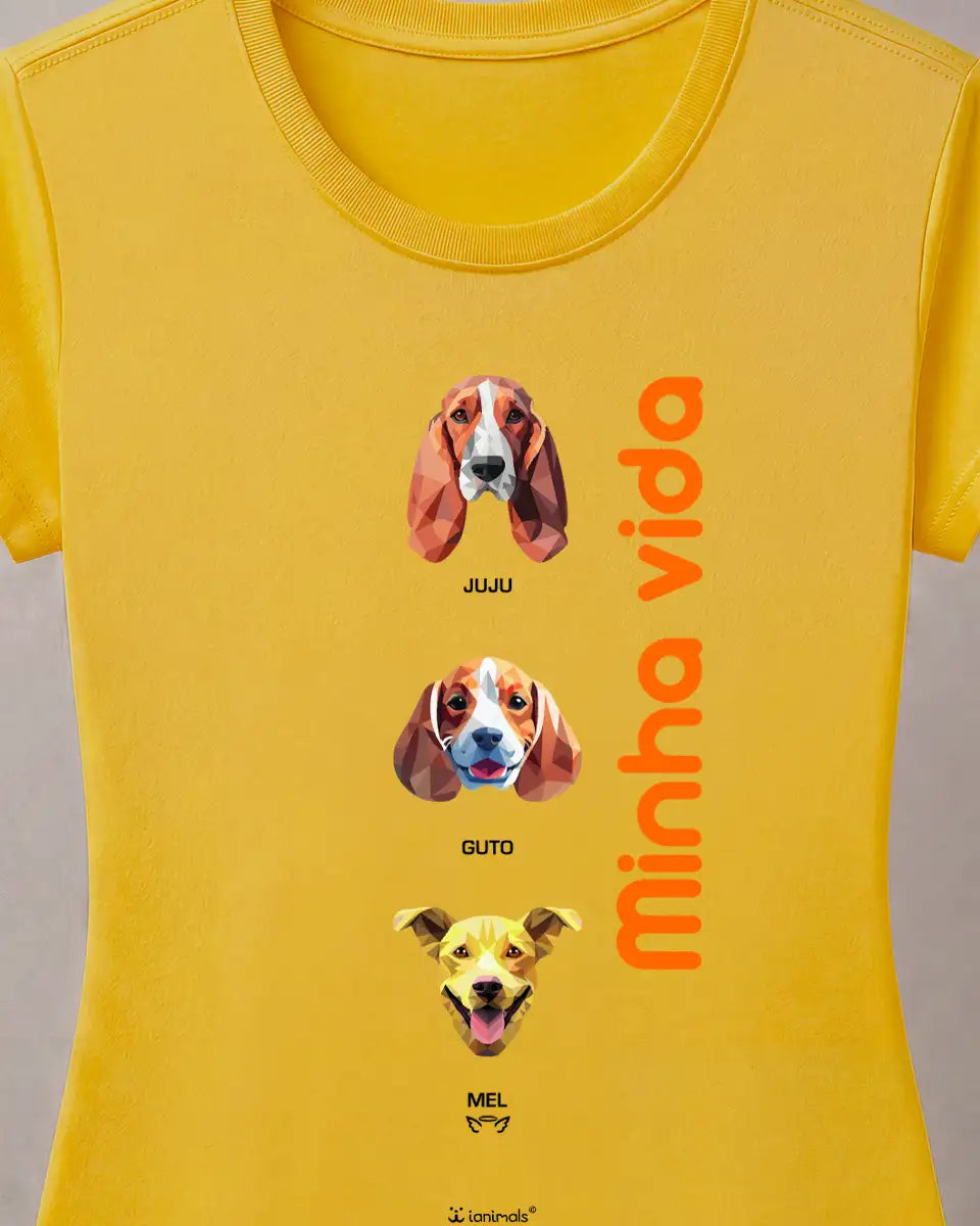 Camiseta Geoma de 1 a 9 Cães  - Personalizada