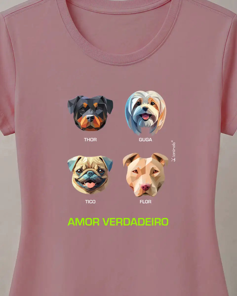 Camiseta Geoma de 1 a 9 Cães  - Personalizada