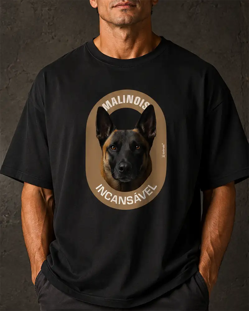 Camiseta Oversized Malinois Incansável - Essência
