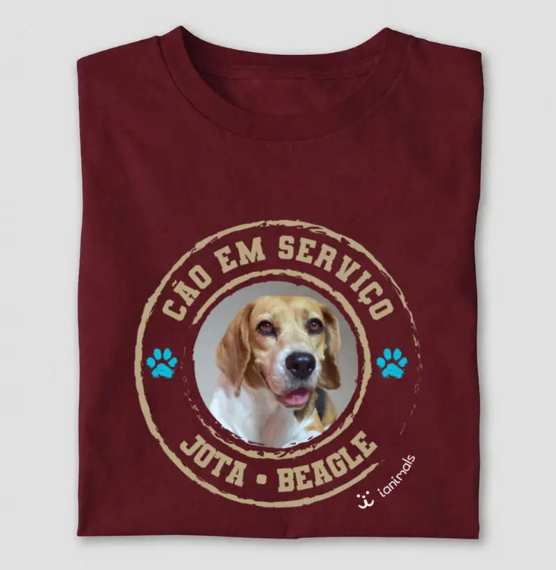 Camiseta Cão de Serviço - Personalizada